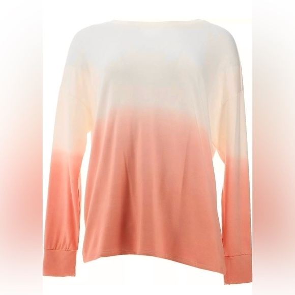 EZ Nina Leonard Lounge Knit Tie-Dye Top  Salmon NWT size 5X - Picture 1 of 12